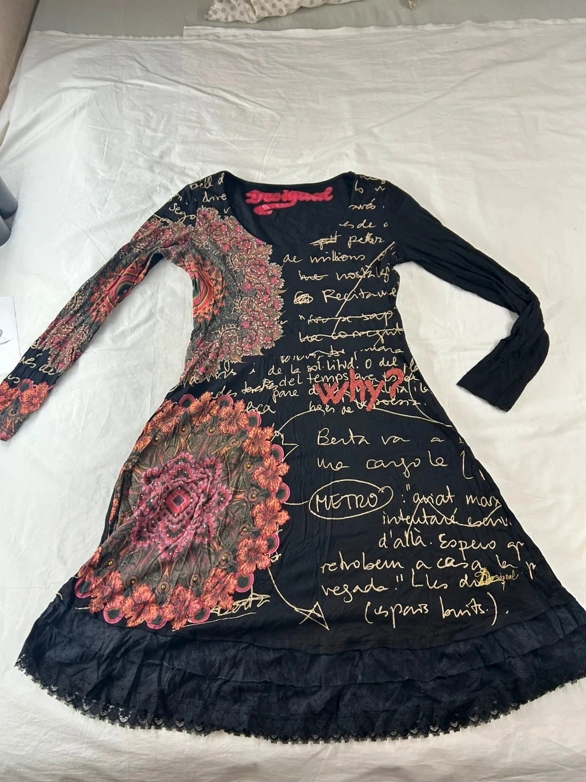 Robe desigual vintage à motifs multicolore